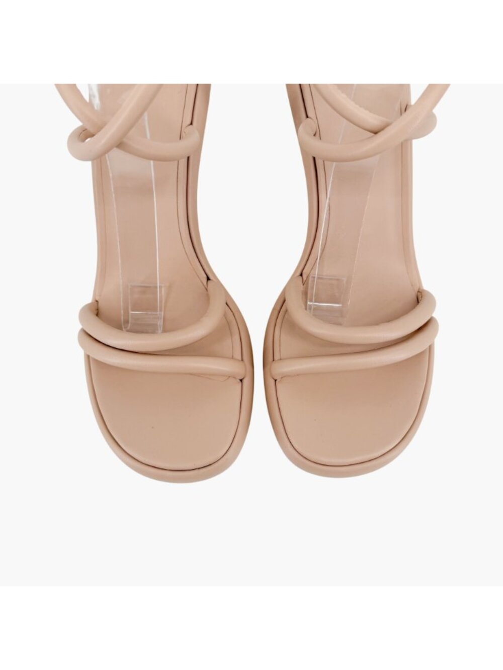 Fendi Baguette Ankle Strap Sandals Size 40.5 US 10.5 Heels Beige Leather - Picture 3 of 15